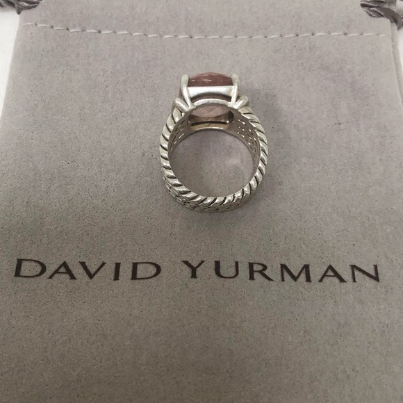 🔴Authentic DAVID YURMAN Morganite Gem Stone & Diamonds Ring 🌺🔴 - Picture 4 of 7